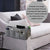 2 Pcs Grey Quilted Sofa Armrest Organizer Caddy - Multi-Pocket Remote Control Holder Bag