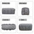2 Pcs Black Quilted Sofa Armrest Organizer Caddy - Multi-Pocket Remote Control Holder Bag