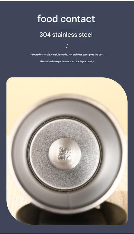 Blue Gradient Color Sleek Insulated Stainless Steel Coffee Tumbler Set (400ml & 500ml) - One-Touch Lid Travel Mugs