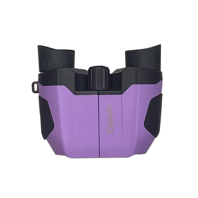 Purple (matte finish) 10x22 Kids Binoculars - Multi-Color Compact High-Definition Telescope for Outdoor Adventures &amp; Concerts