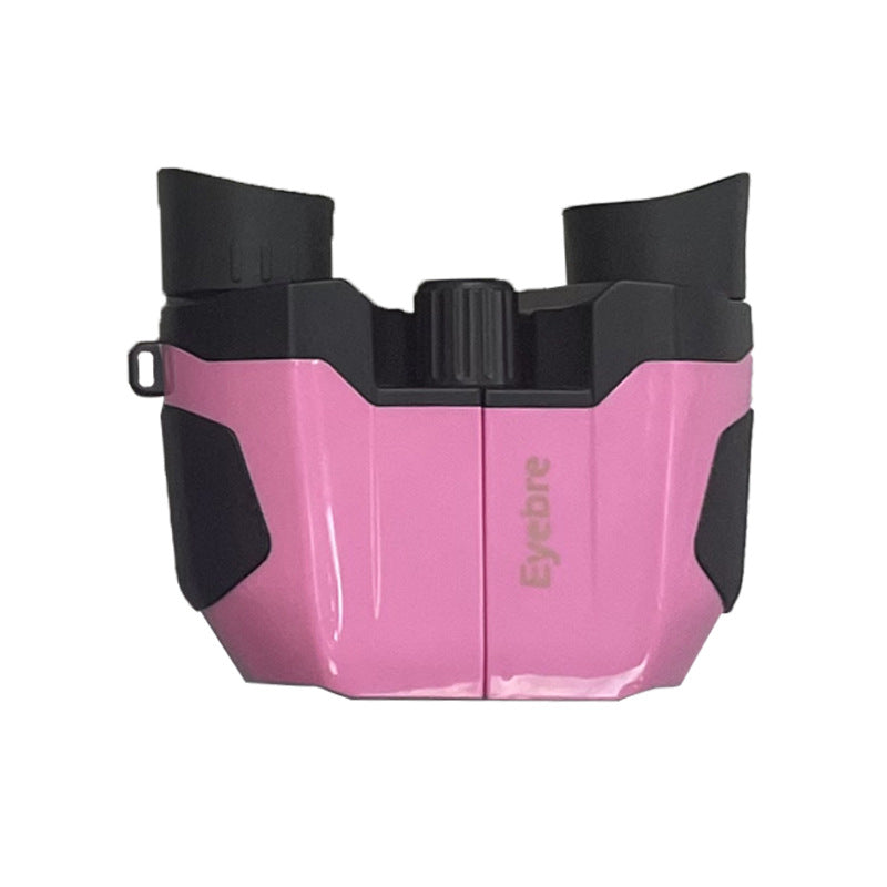 Rose-pink (Glossy) 10x22 Kids Binoculars - Multi-Color Compact High-Definition Telescope for Outdoor Adventures &amp; Concerts