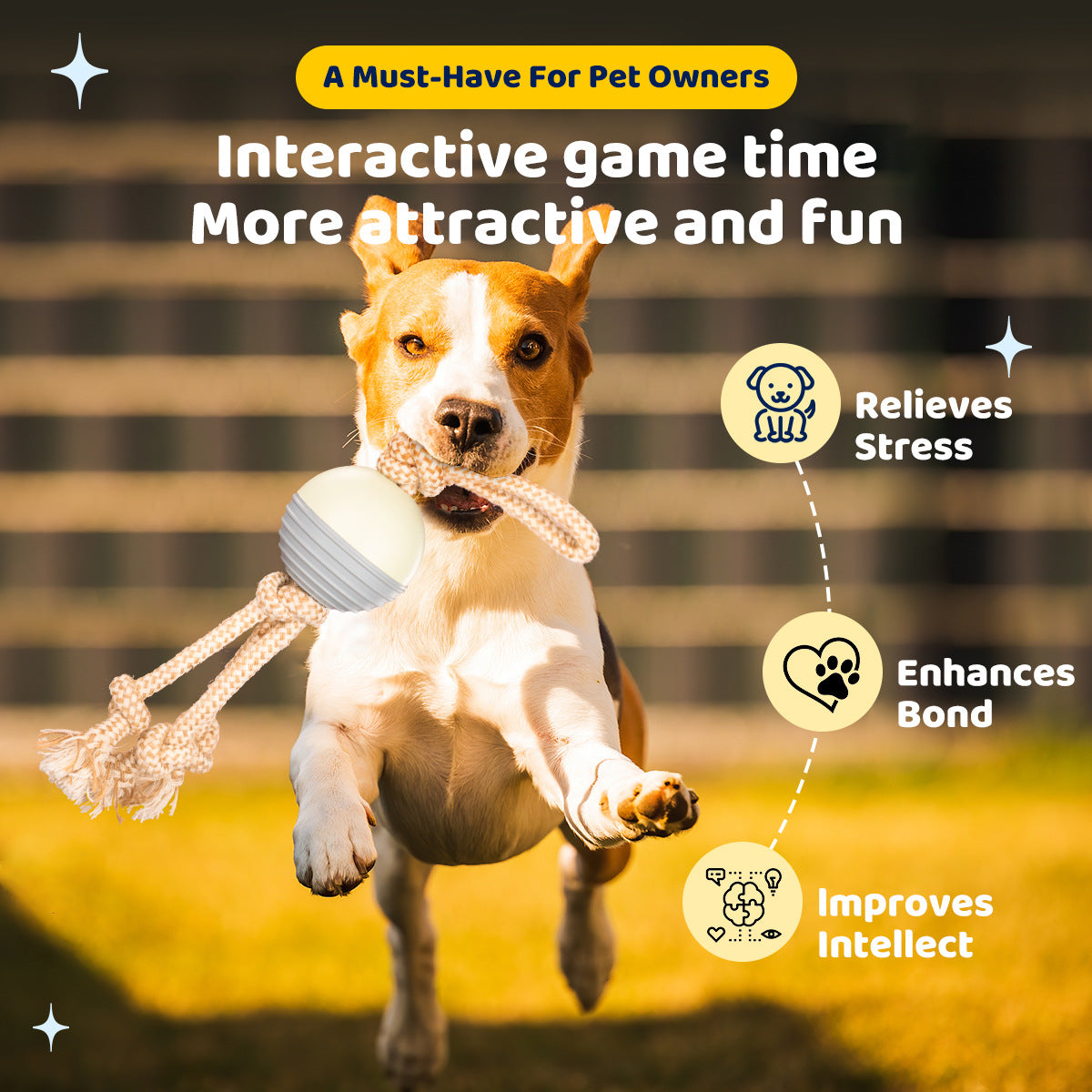 Durable Knot Rope and Ball Dog Toy - Interactive Chew and Tug Play for Pets