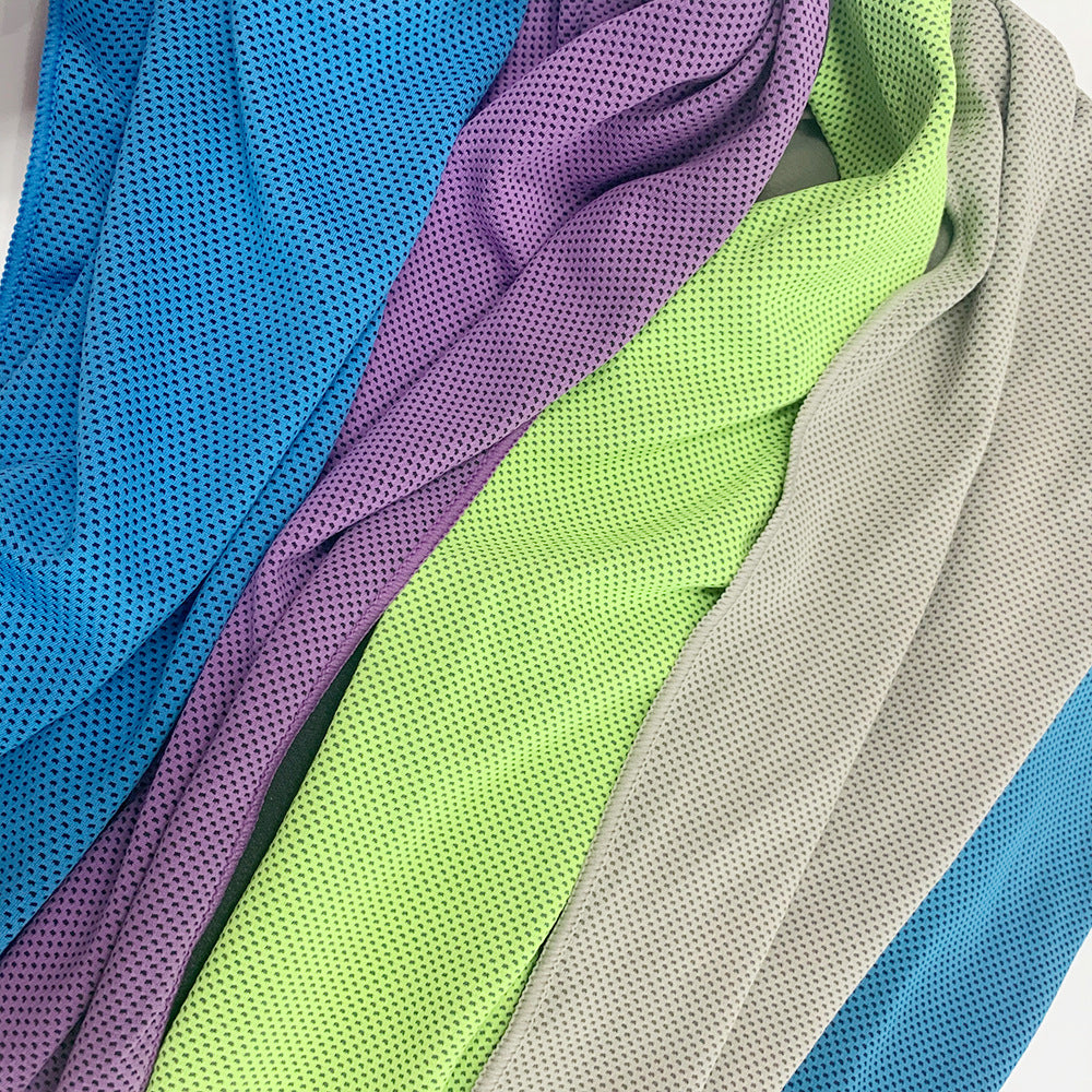 Grey 4-Piece Portable Cooling Towel Set - Quick-Dry Ice-Cool Towel for Sports, Travel, and Heat Relief