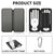 Grey Golf Glove Bag with Dual Glove Support Frame & Hook - Convenient Storage for Tees, Ball Markers and Golf Accessories
