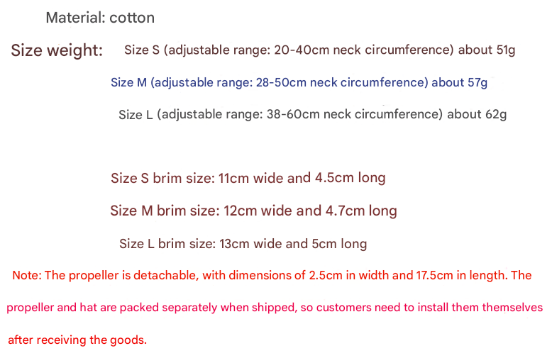 S Red Pet Baseball Cap with Spinning Propeller - Colorful Fun Design - See Details for Sizing