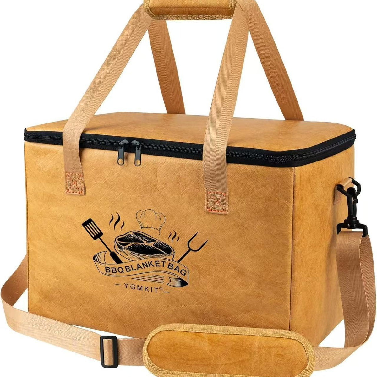Large Reusable Insulated BBQ Bag - Thermal Meat &amp; Food Carrier (40x25x25cm)