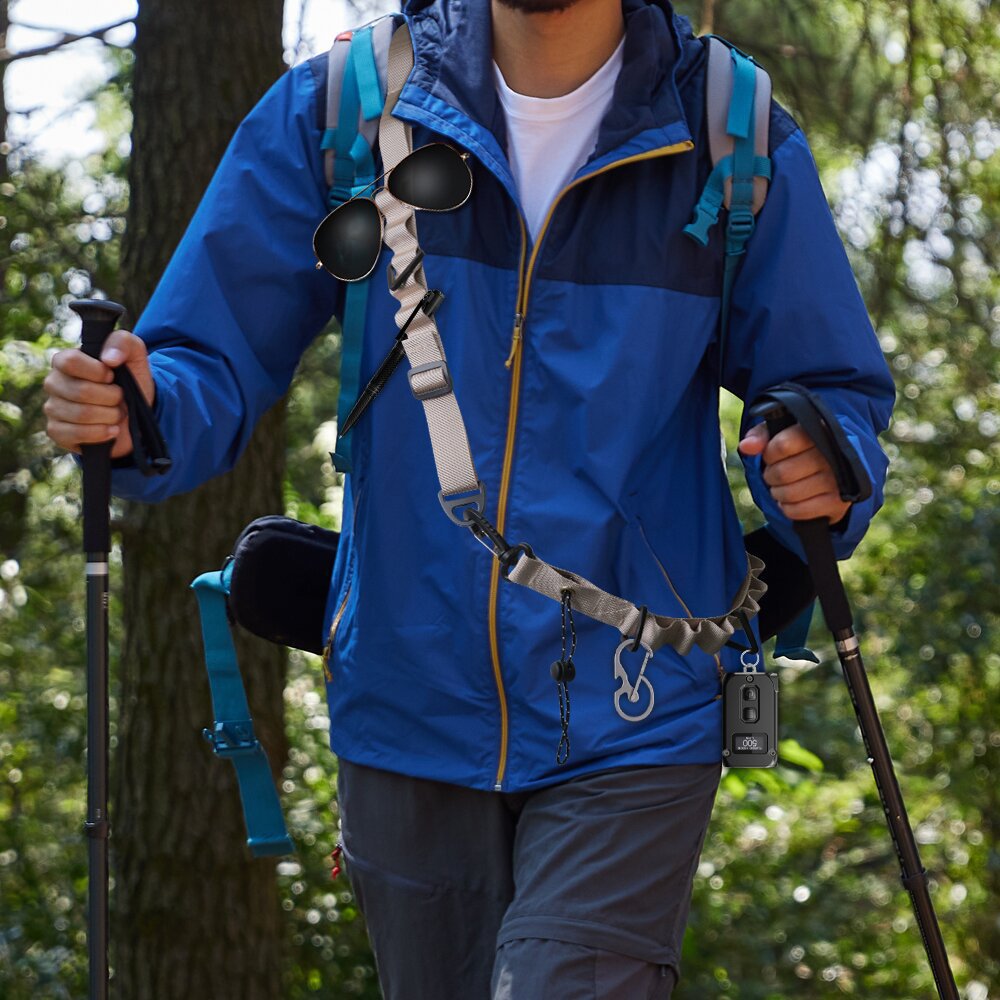 Khaki 4 PCS Heavy-Duty Outdoor Utility Strap - Multi-Purpose Camping Gear & Bottle Hanging Lanyard