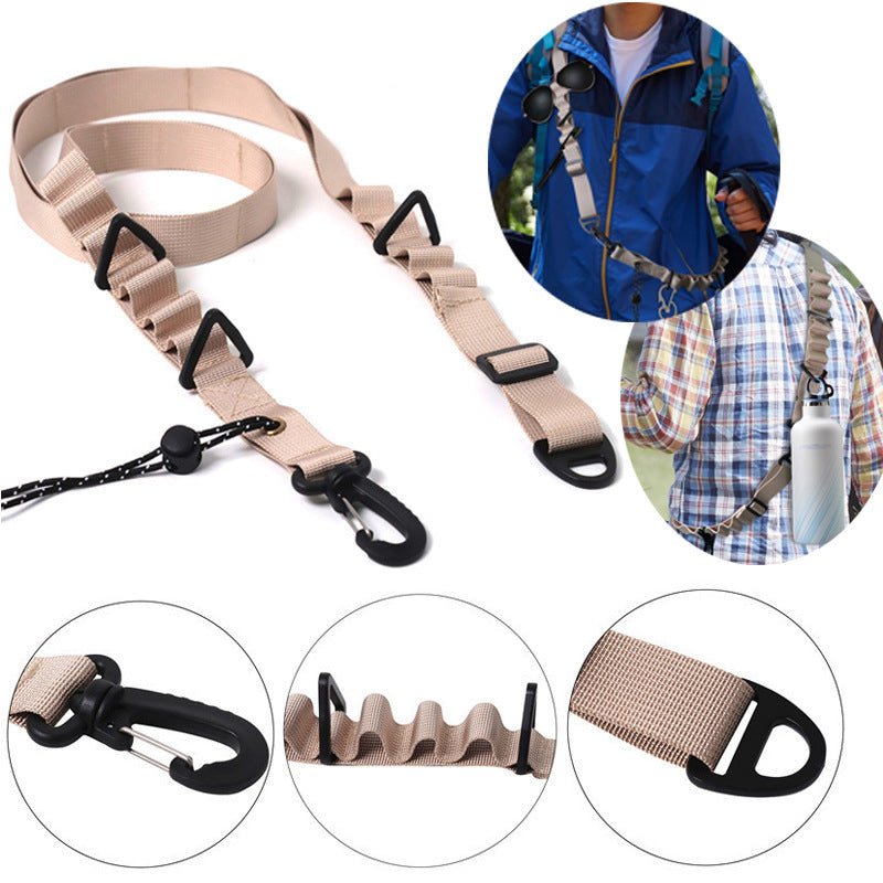 Green 4 PCS Heavy-Duty Outdoor Utility Strap - Multi-Purpose Camping Gear & Bottle Hanging Lanyard