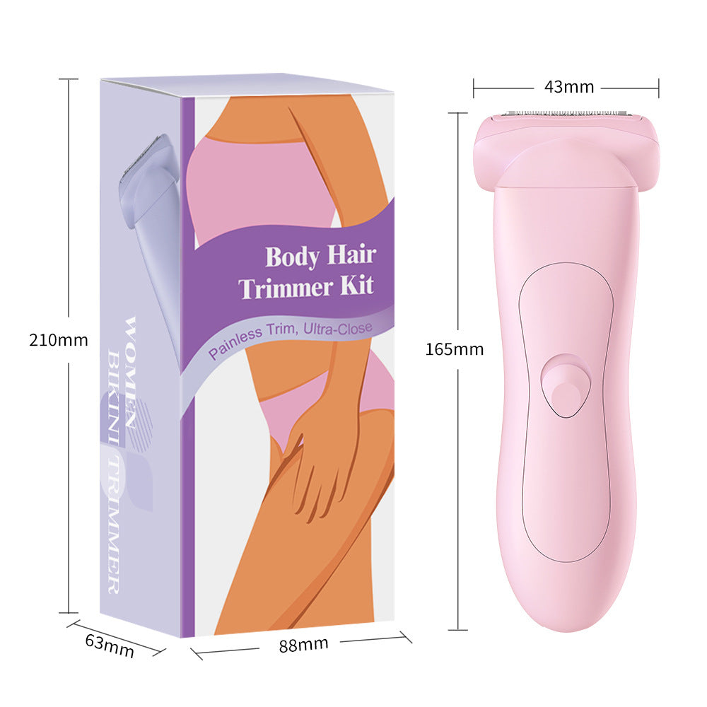 Pink (Precision cutter head) Women's Electric Body & Bikini Trimmer Kit - Painless Ultra-Close Shaver