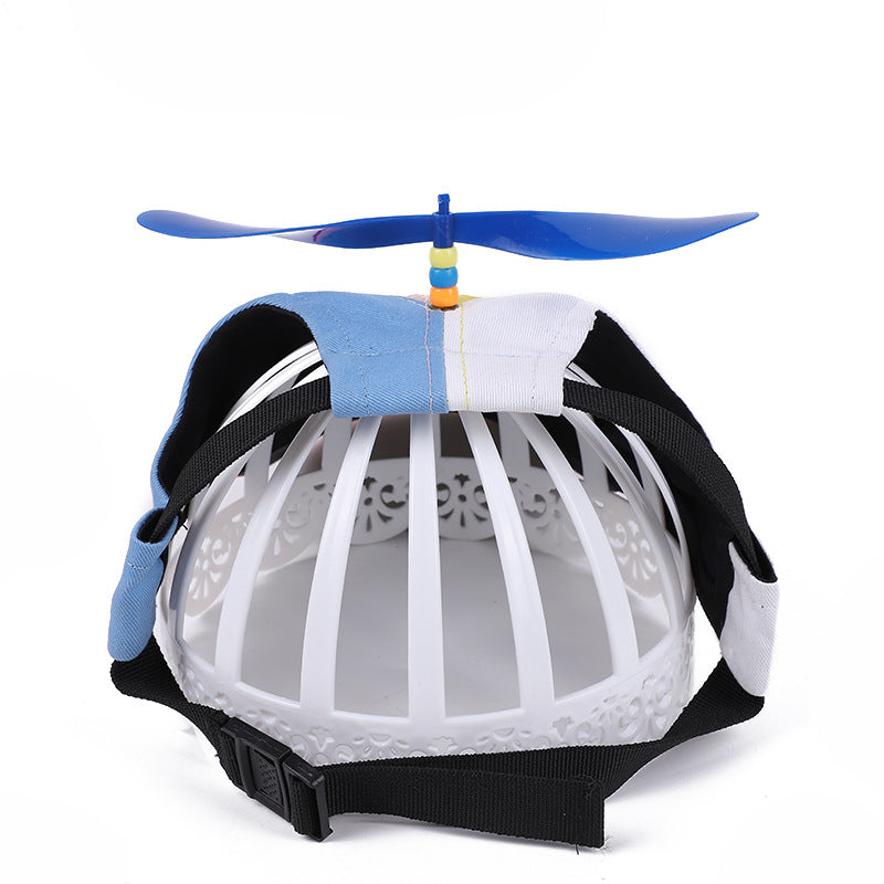 L Orange Pet Baseball Cap with Spinning Propeller - Colorful Fun Design - See Details for Sizing