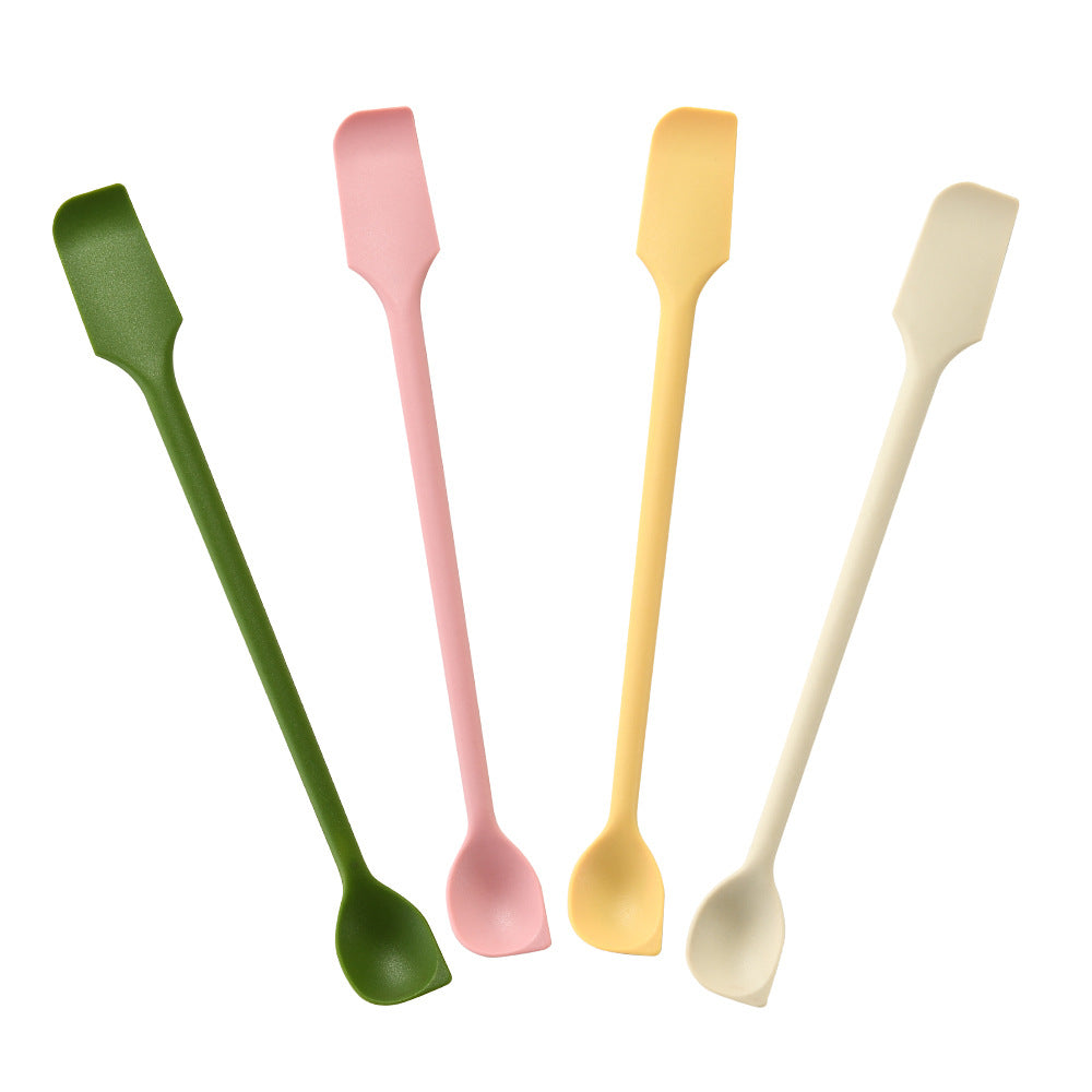 12-Piece Double-Ended Silicone Spatula &amp; Jar Scraper Set - 4 Colors (Yellow, Green, Pink, White)