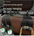 Coffee Heavy Duty Car Headrest Hooks (Set of 4 Units) - PU Leather Seat Back Organizer Hangers