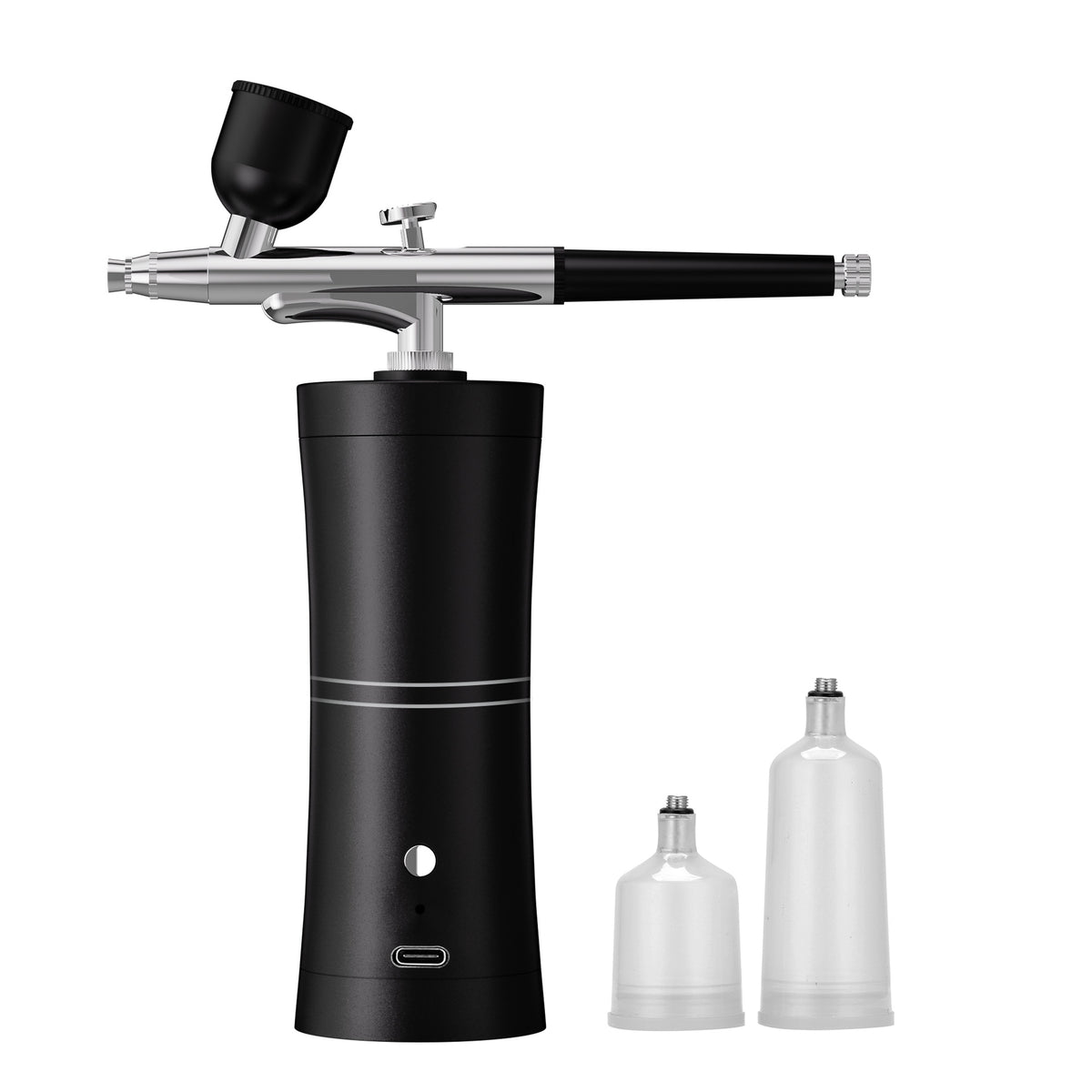 Black Portable Oxygen Infusion Airbrush - Facial Mist Sprayer for Hydration &amp; Skincare