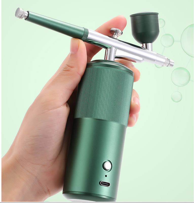 Red Portable Oxygen Infusion Airbrush - Facial Mist Sprayer for Hydration & Skincare