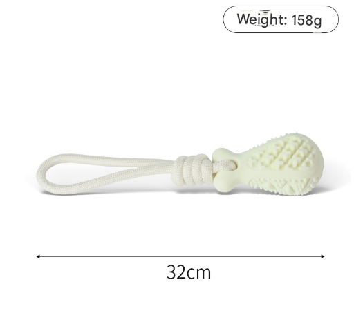 Green Single Drop of Water Durable Cotton Rope Dog Toy Set (3-Pack) - Chew, Tug & Treat Dispensing Ball for Dental Health