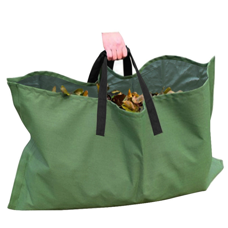 Green 2-in-1 Garden Leaf Collection Tarp &amp; Waste Carry Bag (144x144cm)