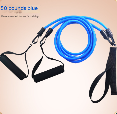 Blue Handle Model [Training Strength] [50lbs] Swim Resistance Band Trainer - Dry-Land Arm Strength &amp; Stroke Exercise Cords