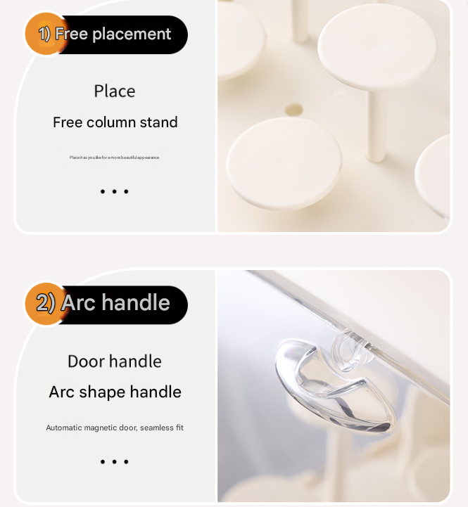 Black With Lamp Wall Mount & Desktop Blind Box Display Case - Clear Dustproof Storage Organizer for Collectibles & Figures