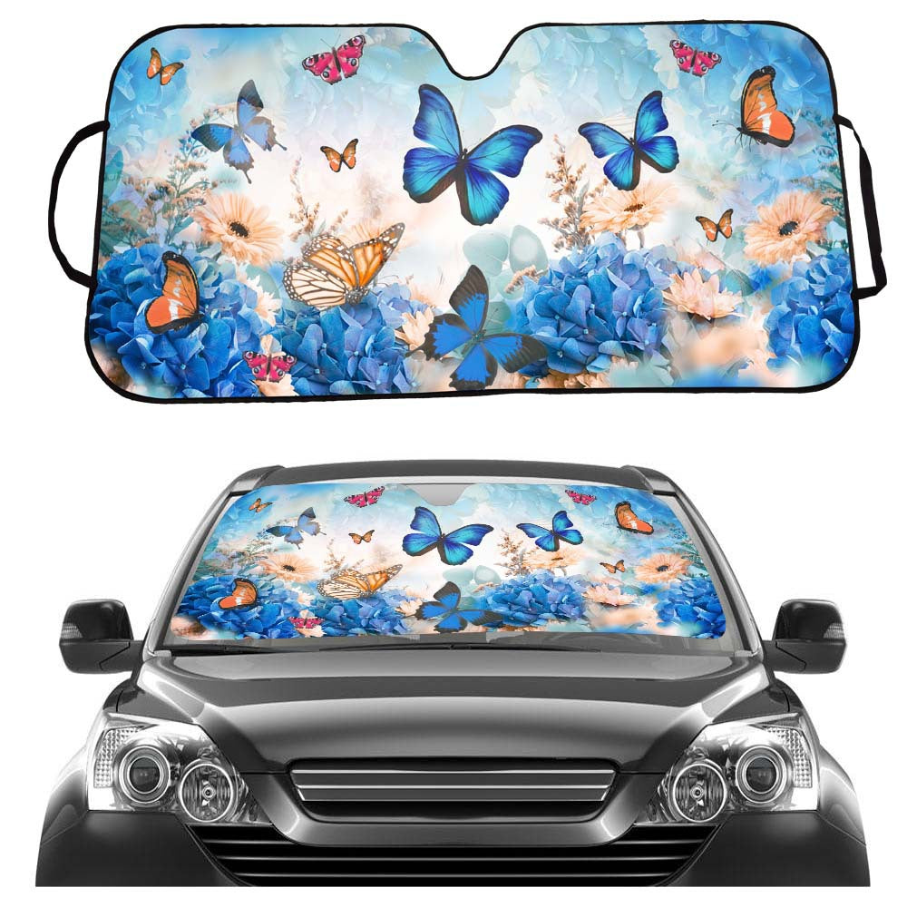 Color Butterfly Driving Car Sunshade for Windshield - UV Protection