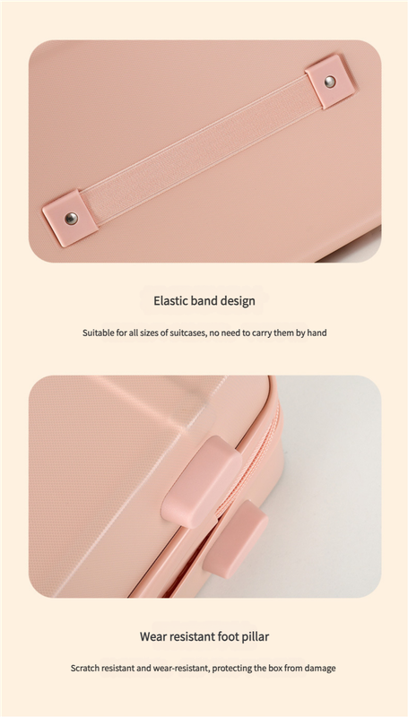Personalized stylish and lightweight Yellow and pink mini suitcase for short trips