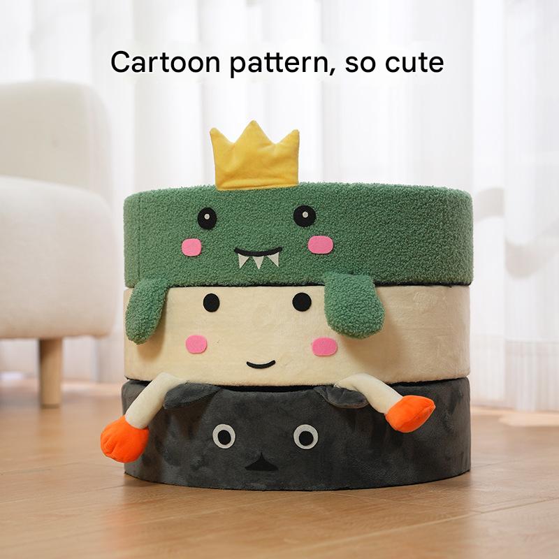 Cute Green Fabric Frog Cat Scratching Post and Lounger - 41cm Cat Scratch Proof Basin