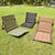 Portable Folding Beach Chair - Reclining Outdoor Seat 68x39.5x40.5cm with Carry Bag in brown
