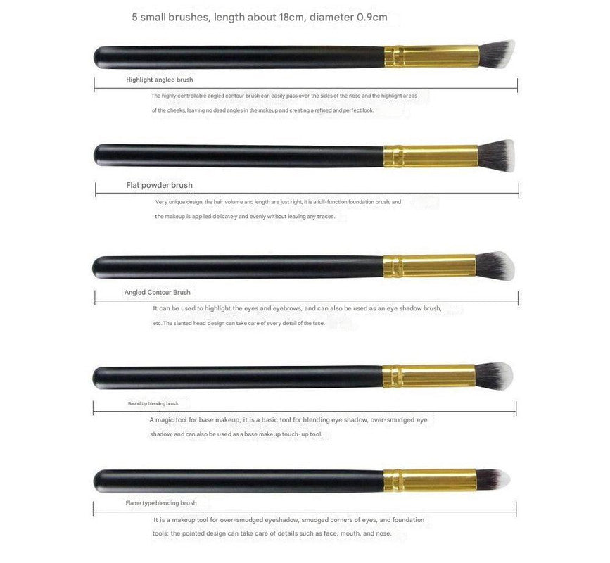 10-Piece White silver Makeup Brush Set - Large and Small Brushes for Professional Beauty Application