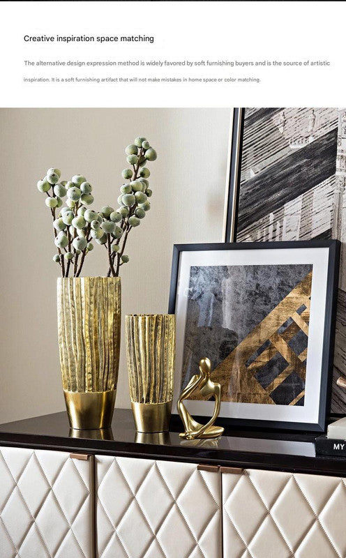 Nordic Abstract Resin Figurine - Modern Minimalist Home Decor Sculpture(Gold)