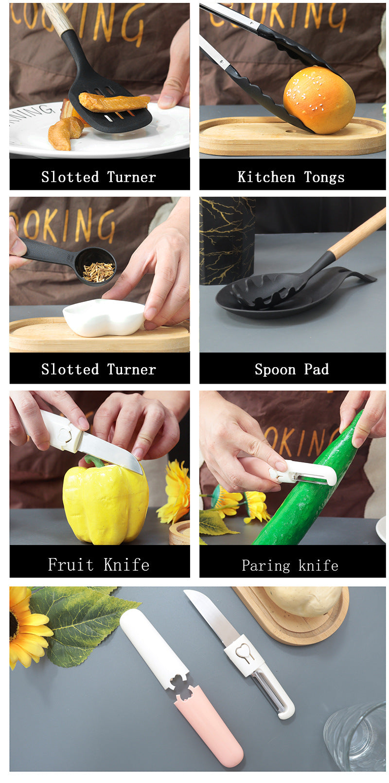 Morandi Green 12-Piece Silicone Cooking Utensil Set - Non-Stick Food-Grade Kitchen Tools with Holder