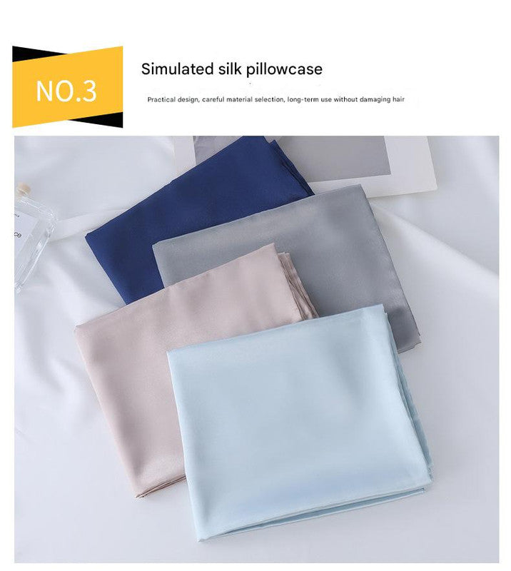 Luxury Satin Sleep Mask Gift Set,4-Piece with Pillowcase and Hair Accessories(Dark green)