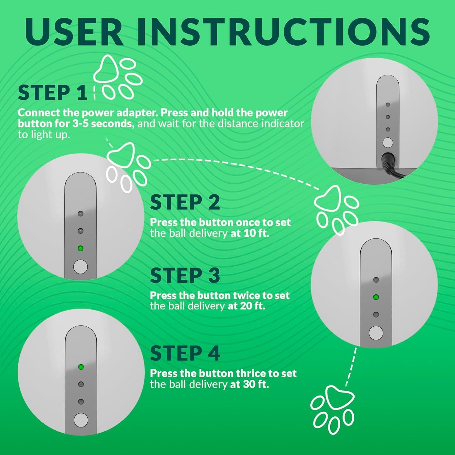 Automatic Dog Ball Launcher with Adjustable Distance - balls not included(blue)