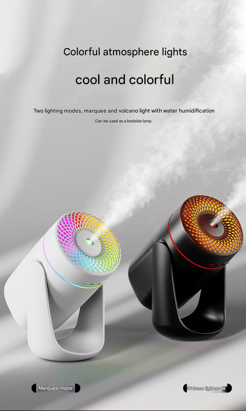 Portable LED Humidifier - Compact Aromatherapy Diffuser with Mist(white)