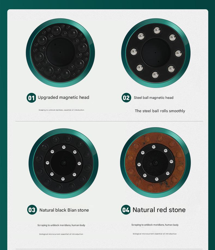 Rechargeable 6-Level Electric Cupping & Gua Sha Massager with LED Display & Magnetic Therapy Head(grey)