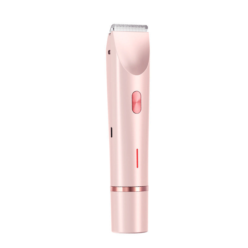 2-in-1 Ladies Electric Shaver &amp; Trimmer - IPX7 Waterproof, USB-C Rechargeable, Dual Head Design(pink)