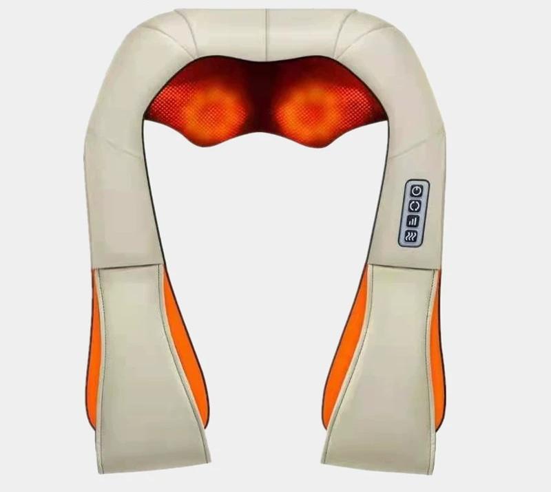Deep Kneading Shiatsu Neck &amp; Shoulder Massager with Heat - USB Rechargeable Ergonomic Design(Beige)
