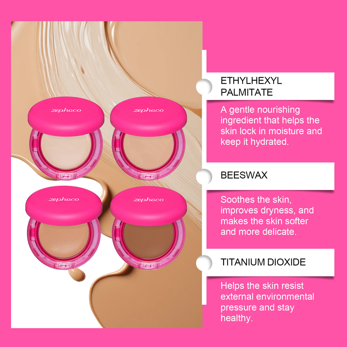 Moisturizing Balm Foundation - Lightweight Texture, Long-Lasting Natural Coverage(Ivory color)