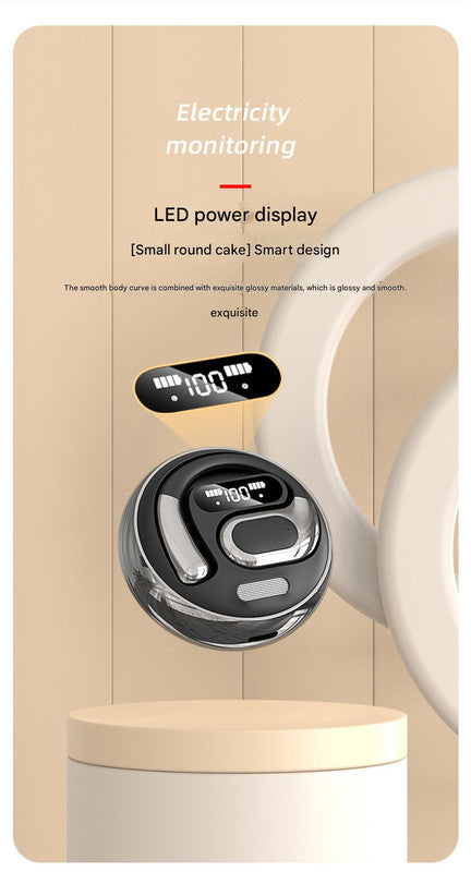 Open-Ear Conduction TWS Earbuds - Bluetooth 5.5, HIFI Sound, LED Display(pink)