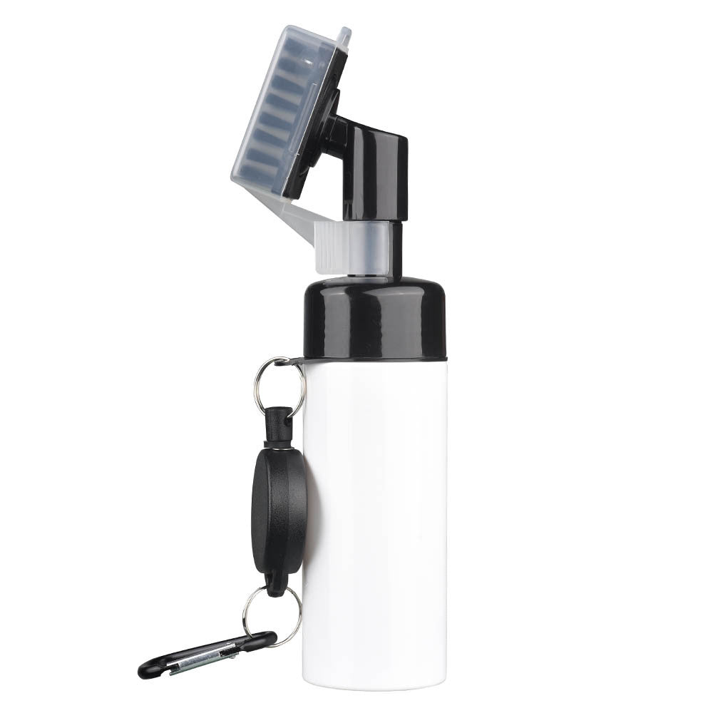 Portable Golf Club Groove Cleaner Brush with Water Spray Bottle &amp; Retractable Keychain(white)