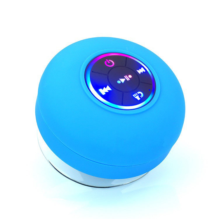 IPX4 Waterproof Bluetooth Shower Speaker with Suction Cup &amp; LED Lights - Hands-Free Calling(blue)