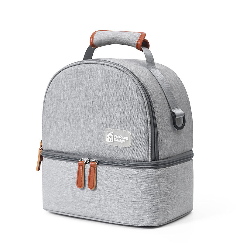 Versatile Insulated Breast Milk Cooler &amp; Lunch Backpack - Waterproof, Multi-Carry Options(Pure gray)