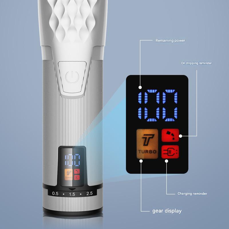 Professional 2-in-1 Cordless Hair Clipper & Trimmer Kit with LED Display & 5-Speed Fine Tuning(silver)