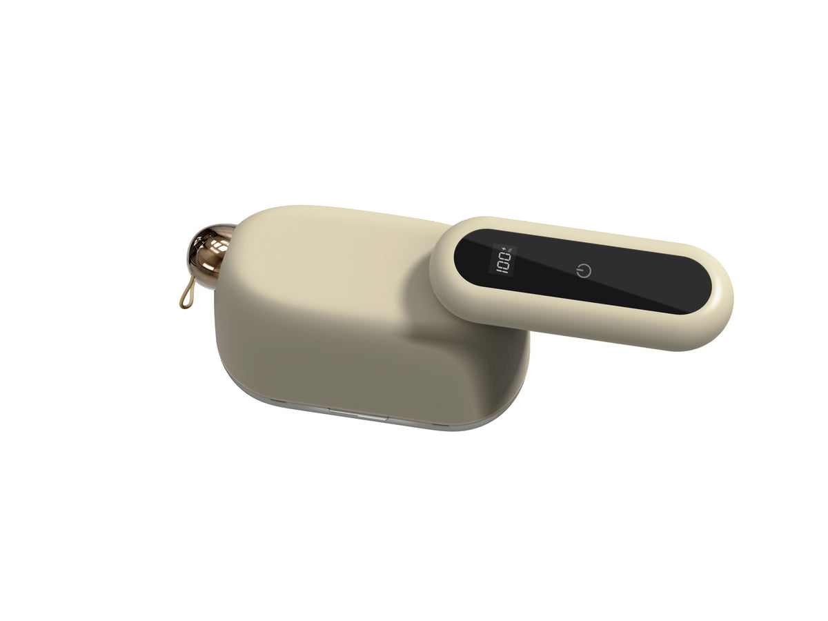 Compact Electric Lint Remover with LED Display &amp; Dual Head - USB Rechargeable(yellow)