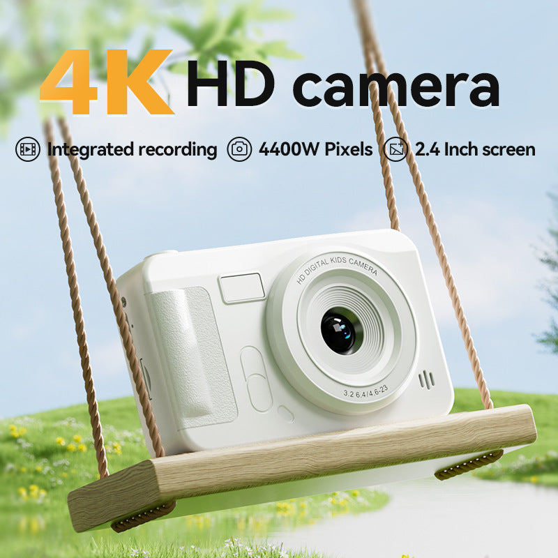 Student HD Digital Camera - 44MP, 8x Zoom, Autofocus, Dual Lens, Type-C Charging (Silver)