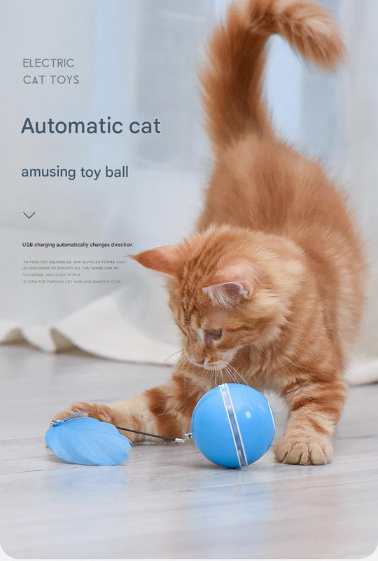 Smart USB Rechargeable Pet Interactive Rolling Ball(pink)