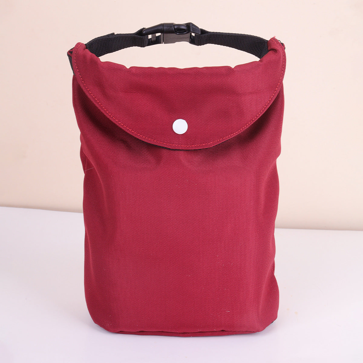 2-pcs Red Portable Pet Food Storage Bag - Roll Top Treat Pouch for Travel &amp; Walks
