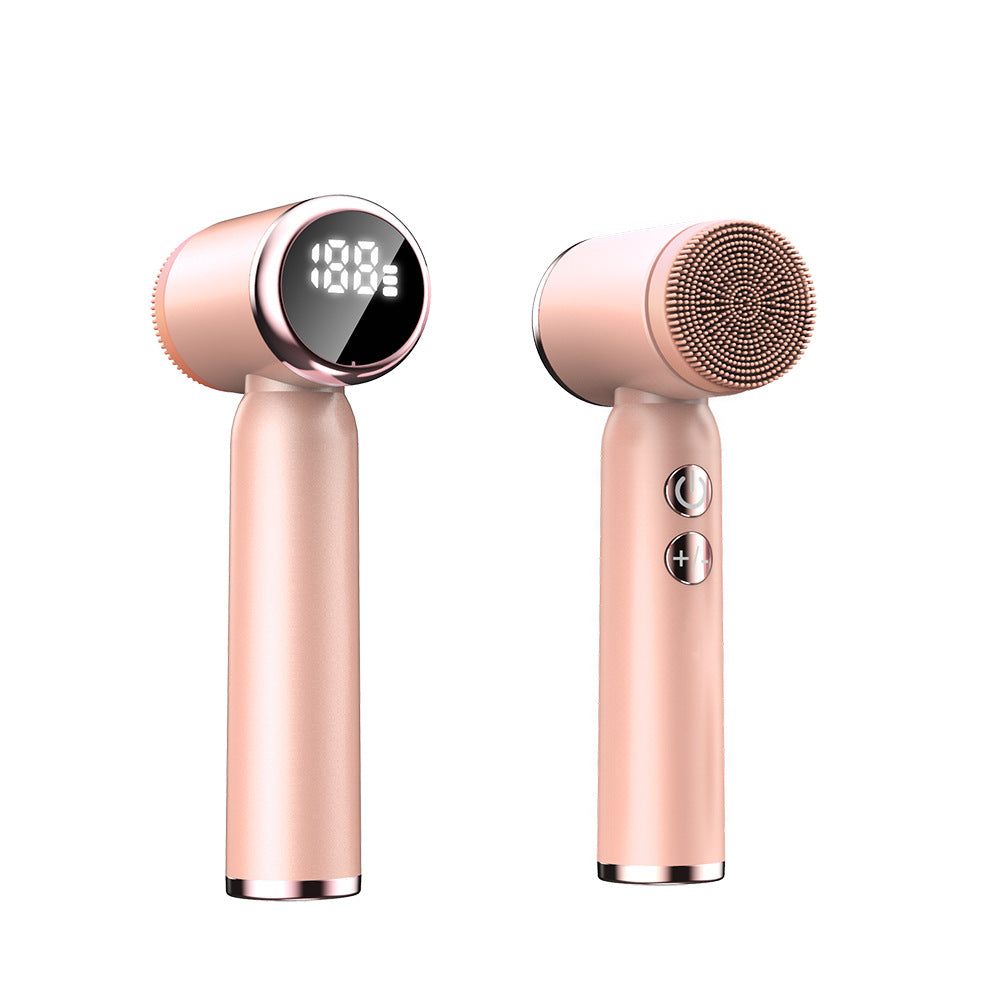 Pink 6-in-1 Electric Facial Cleansing Brush Set - Rechargeable &amp; Waterproof