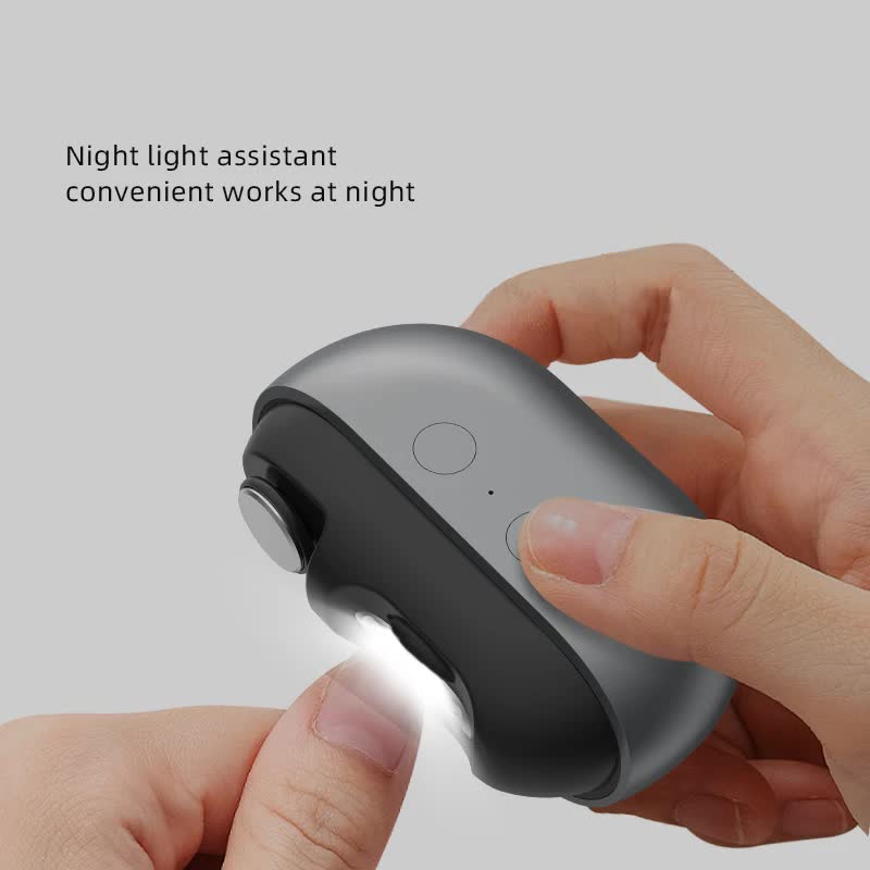 Purple Multi-Function Electric Nail File - Built-in Storage Space, LED Light, Quiet Operation
