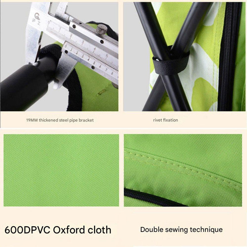 Green Insulated Cooler Backpack Chair - Foldable Stool for Picnics & BBQ