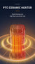 White Portable Electric Heater with Oscillation & Tip-Over Protection- 2 Heat Settings, Mini Tower