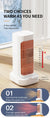 White Portable Electric Heater with Oscillation & Tip-Over Protection- 2 Heat Settings, Mini Tower